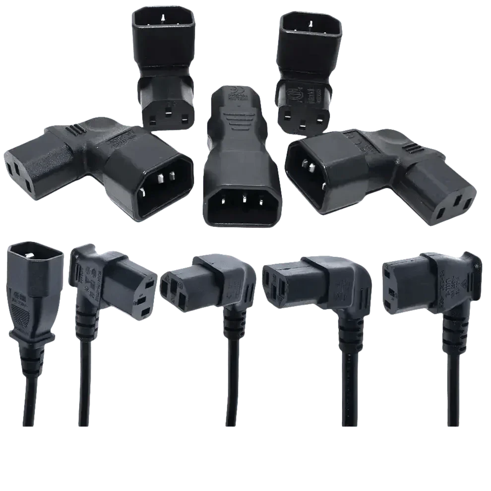 Black C13 C14 Power Angle Extension Cable - GiFTiFY