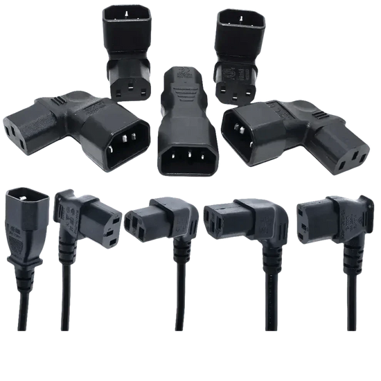 Black C13 C14 Power Angle Extension Cable - GiFTiFY
