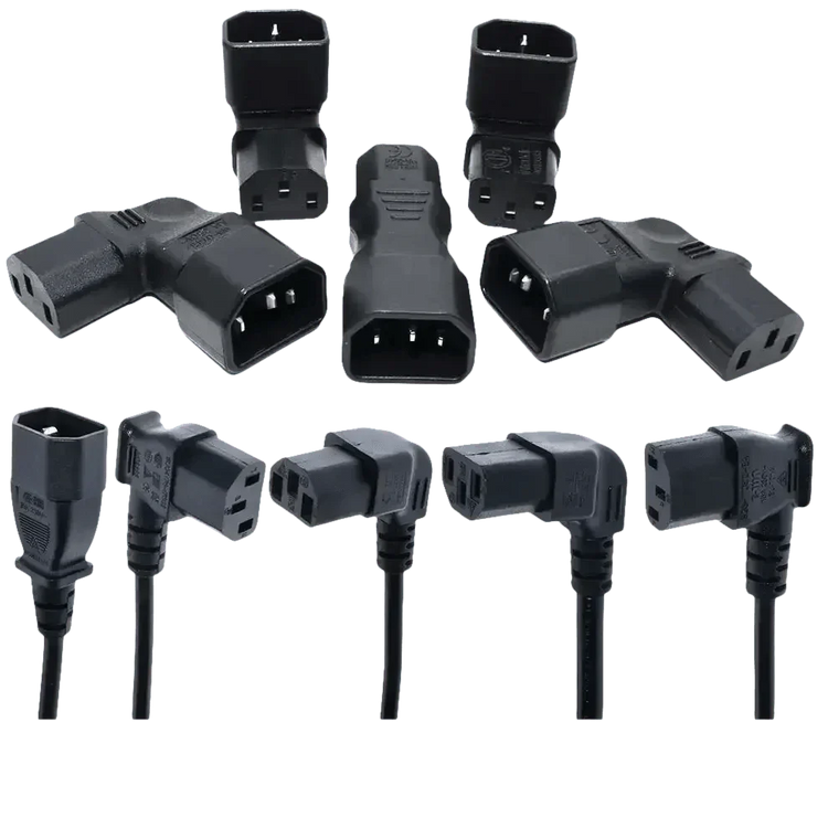 Black C13 C14 Power Angle Extension Cable - GiFTiFY