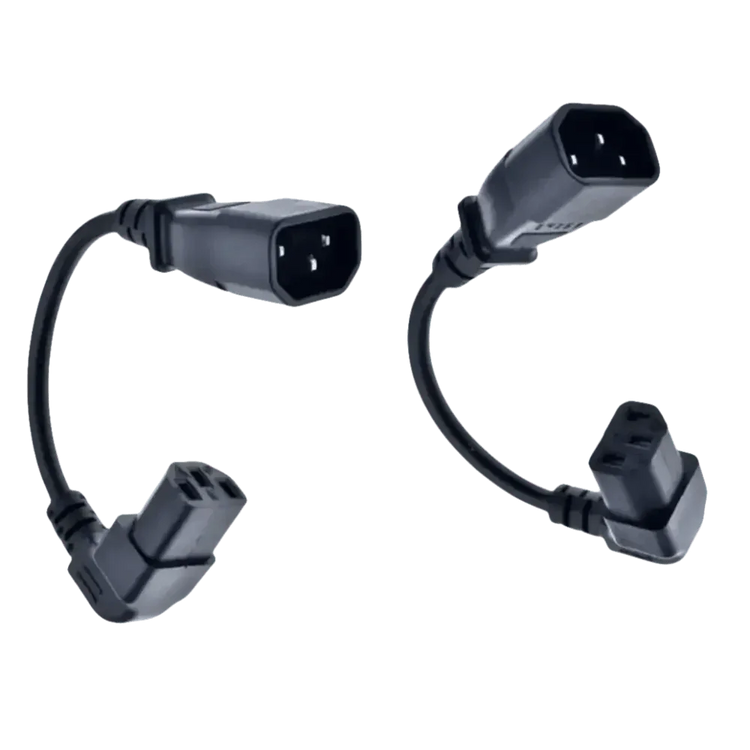 Black C13 C14 Power Angle Extension Cable - GiFTiFY