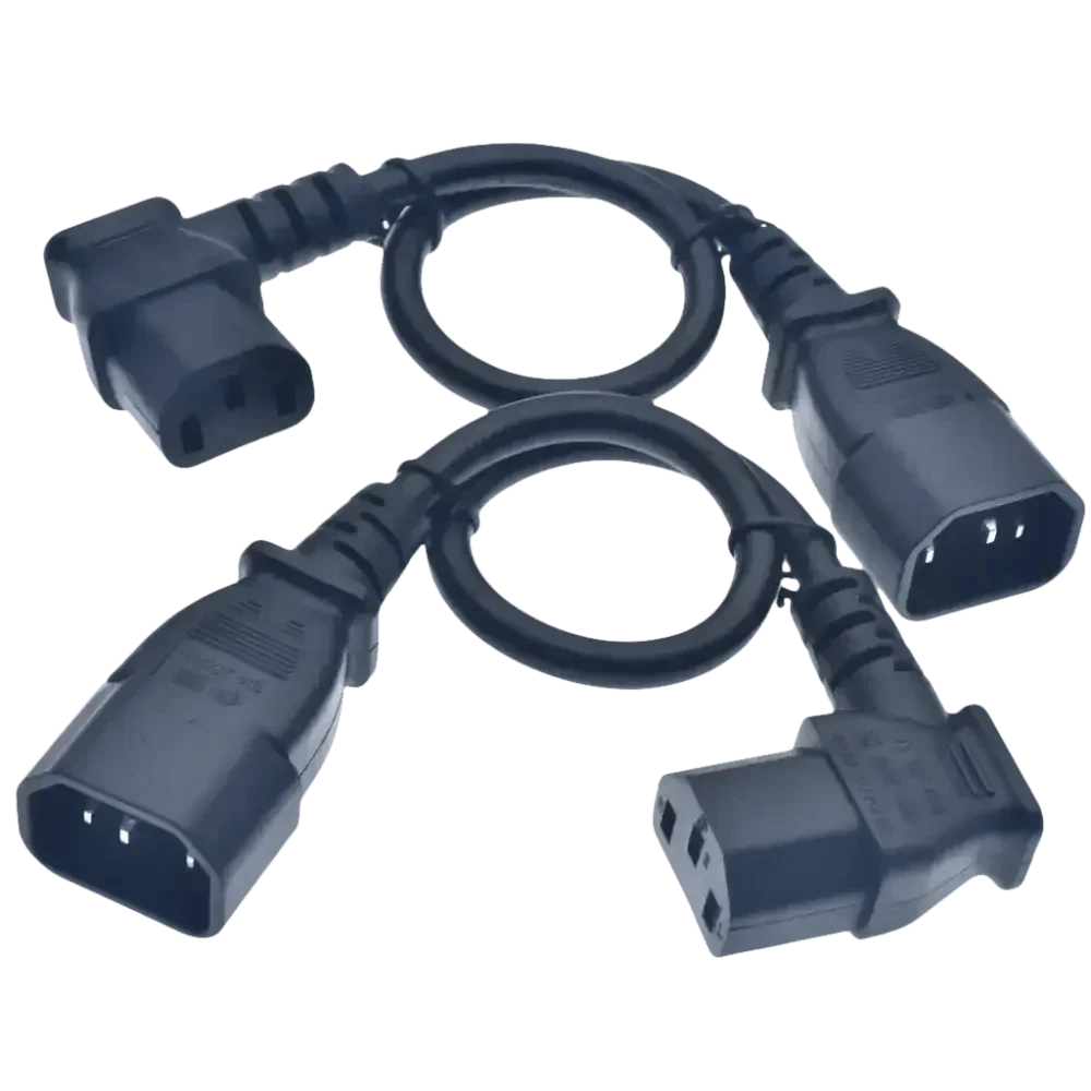 Black C13 C14 Power Angle Extension Cable - GiFTiFY