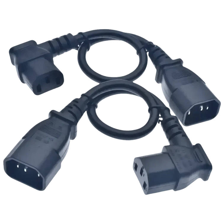 Black C13 C14 Power Angle Extension Cable - GiFTiFY