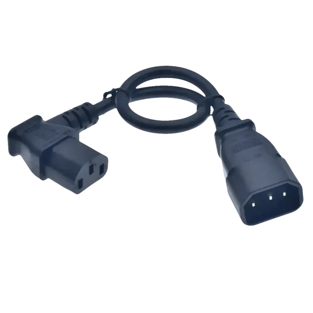 Black C13 C14 Power Angle Extension Cable - GiFTiFY