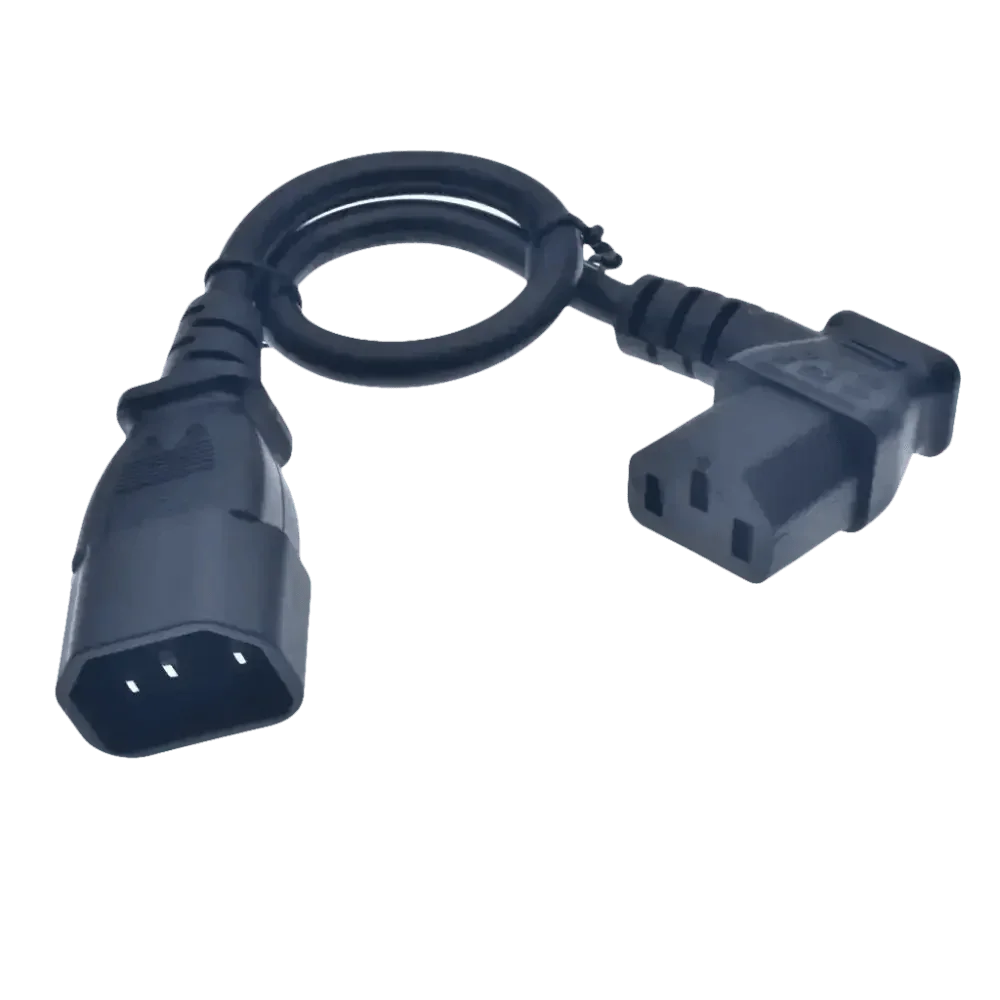 Black C13 C14 Power Angle Extension Cable - GiFTiFY