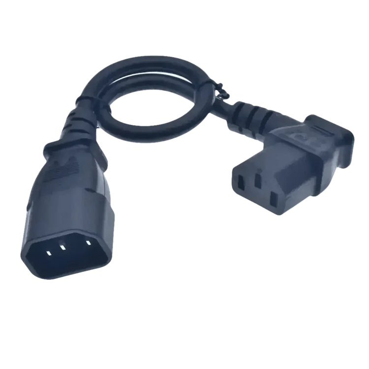 Black C13 C14 Power Angle Extension Cable - GiFTiFY