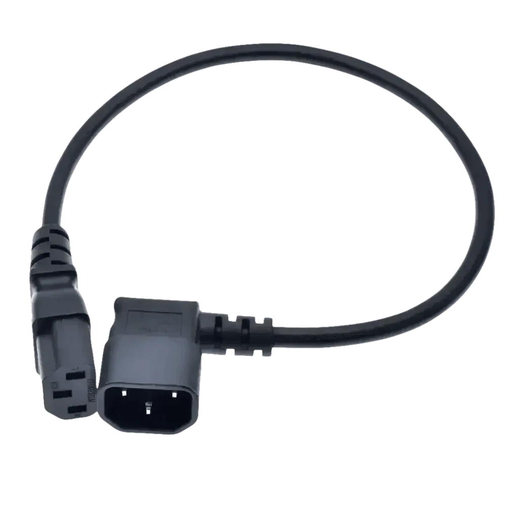 Black C13 C14 Power Angle Extension Cable - GiFTiFY