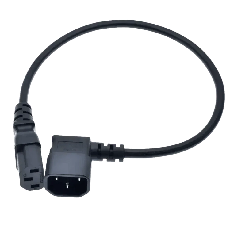 Black C13 C14 Power Angle Extension Cable - GiFTiFY