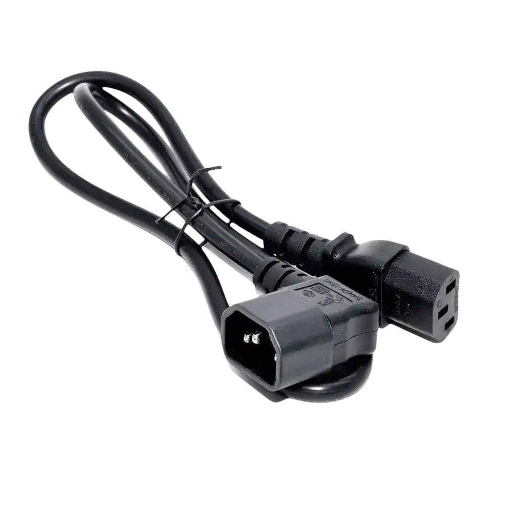 Black IEC power cord.