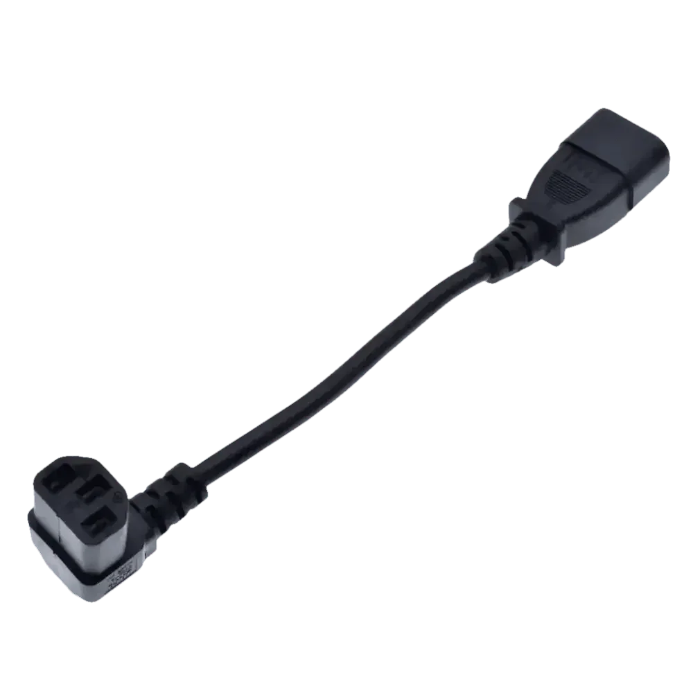 Black C13 C14 Power Angle Extension Cable - GiFTiFY