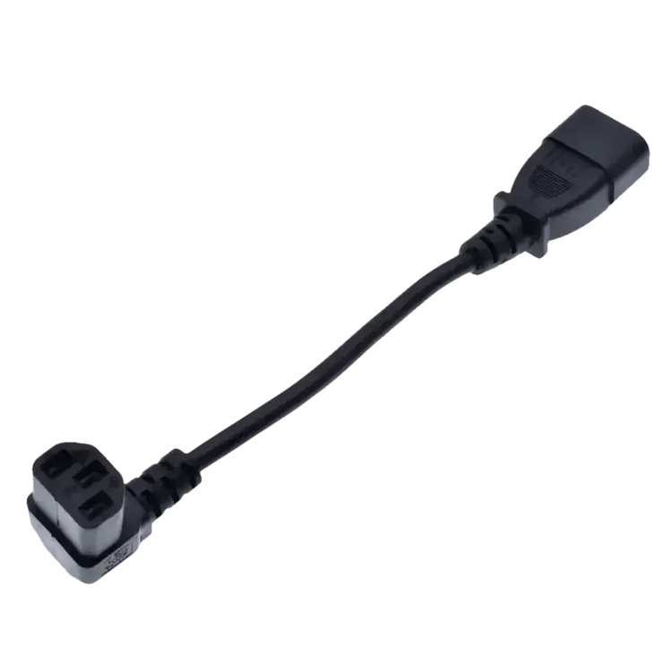 Black C13 C14 Power Angle Extension Cable - GiFTiFY