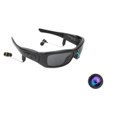 Black Camcorder Glasses Camera with Headphones. HD 1080P Mini Camcorder Glasses - GiFTiFY