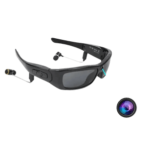 Black Camcorder Glasses Camera with Headphones. HD 1080P Mini Camcorder Glasses - GiFTiFY