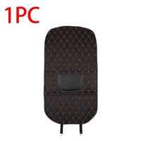 Black Car Seat Protector Pad with Red Stitching