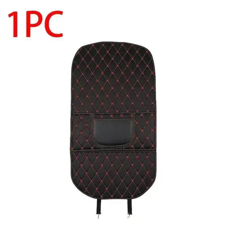 Black Car Seat Protector Pad with Red Stitching - GiFTiFY
