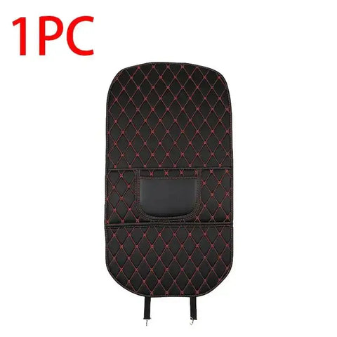 Black Car Seat Protector Pad with Red Stitching - GiFiFY