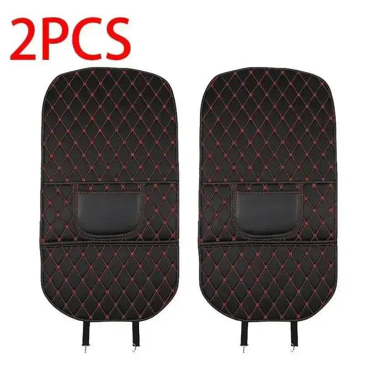 Black Car Seat Protector Pad with Red Stitching - GiFTiFY