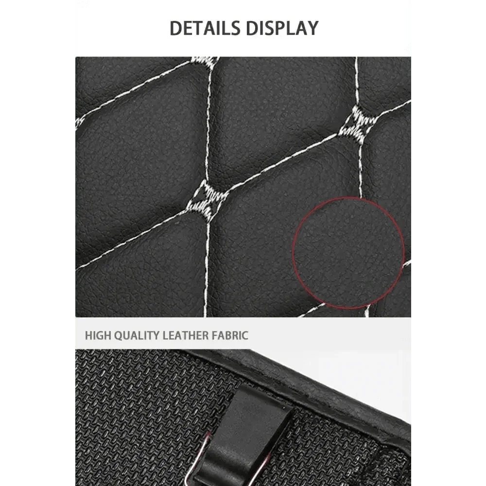 Black Car Seat Protector Pad with Red Stitching - GiFTiFY