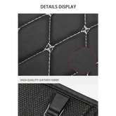 Black Car Seat Protector Pad with Red Stitching - GiFTiFY