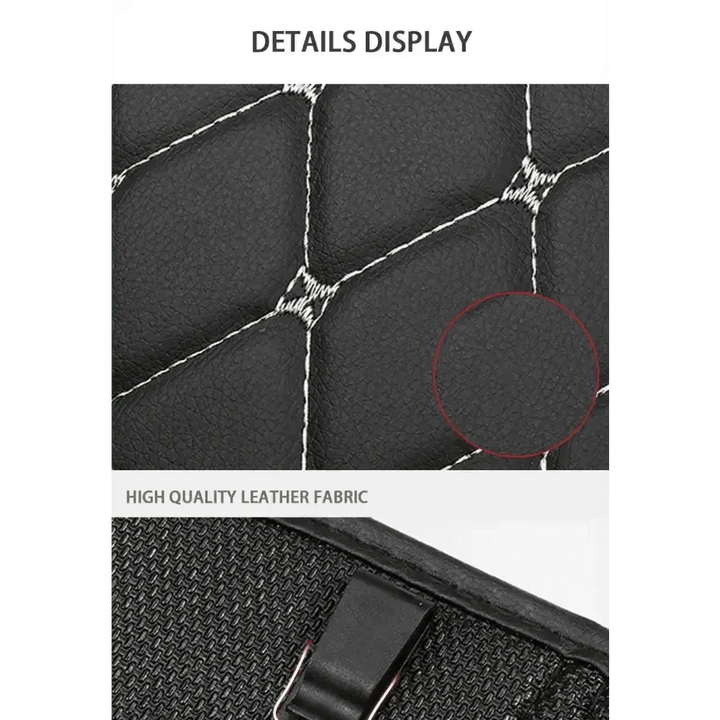 Black Car Seat Protector Pad with Red Stitching - GiFTiFY