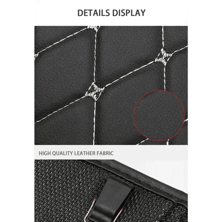 Black Car Seat Protector Pad with Red Stitching - GiFTiFY