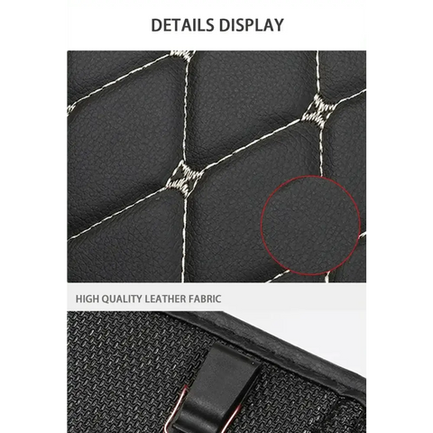 Black Car Seat Protector Pad with Red Stitching - GiFiFY