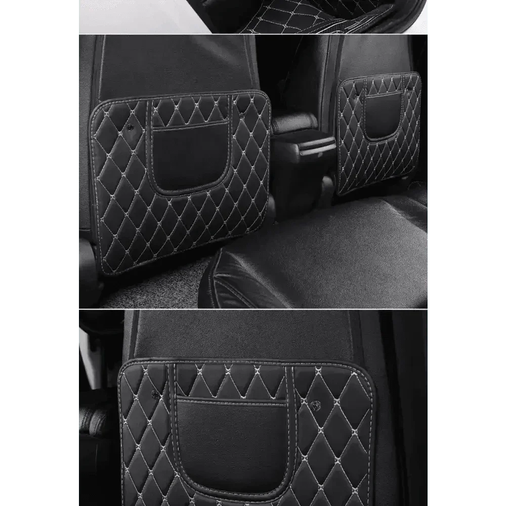 Black Car Seat Protector Pad with Red Stitching - GiFTiFY