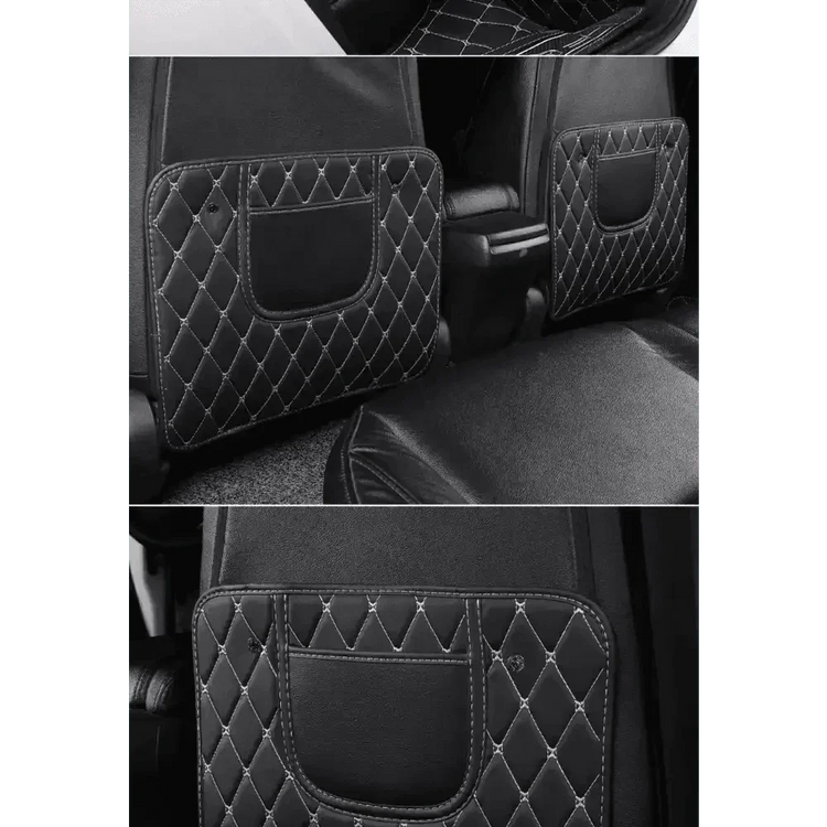 Black Car Seat Protector Pad with Red Stitching - GiFTiFY