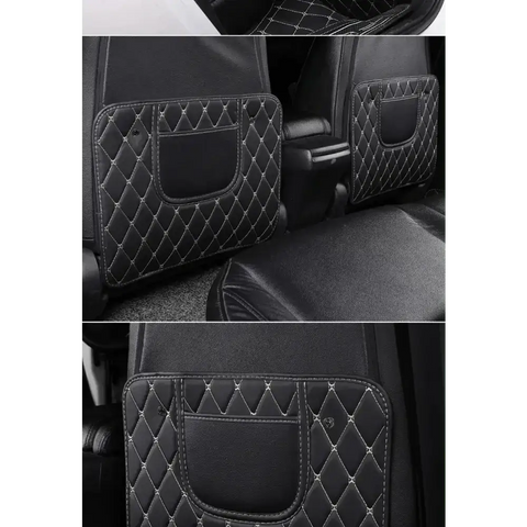 Black Car Seat Protector Pad with Red Stitching - GiFiFY