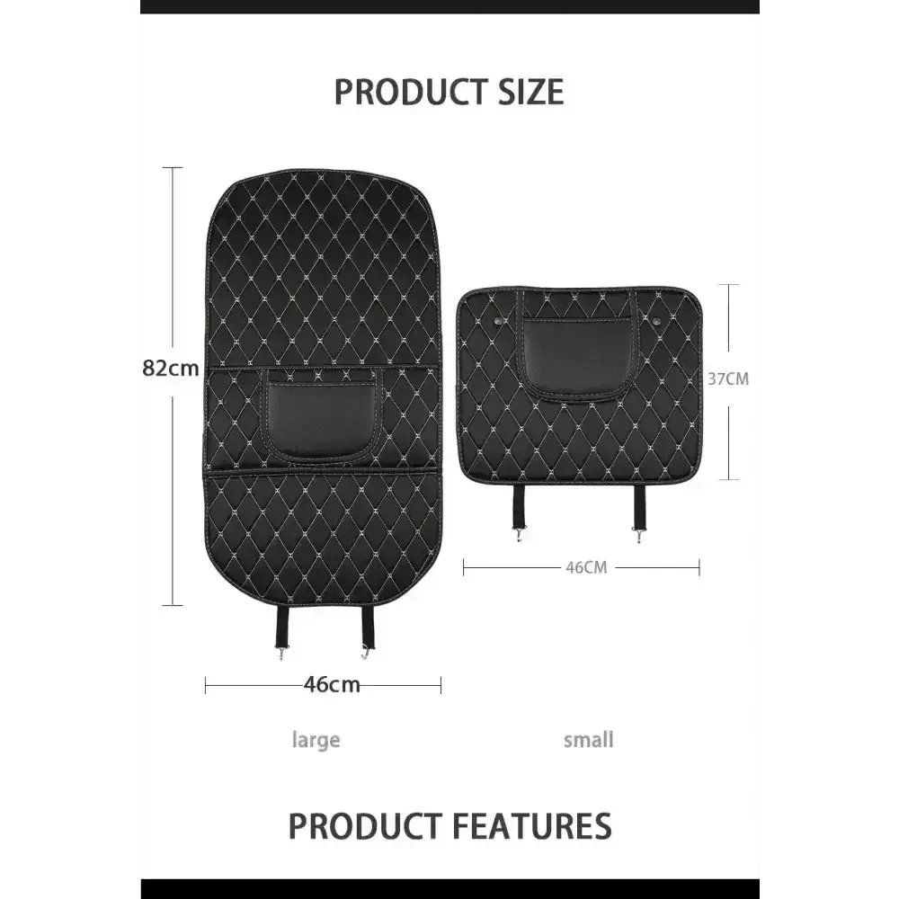 Black Car Seat Protector Pad with Red Stitching - GiFTiFY