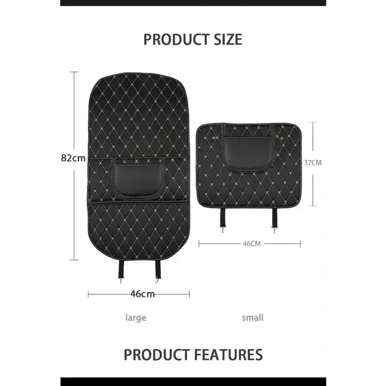 Black Car Seat Protector Pad with Red Stitching - GiFTiFY