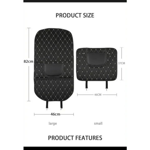 Black Car Seat Protector Pad with Red Stitching - GiFiFY