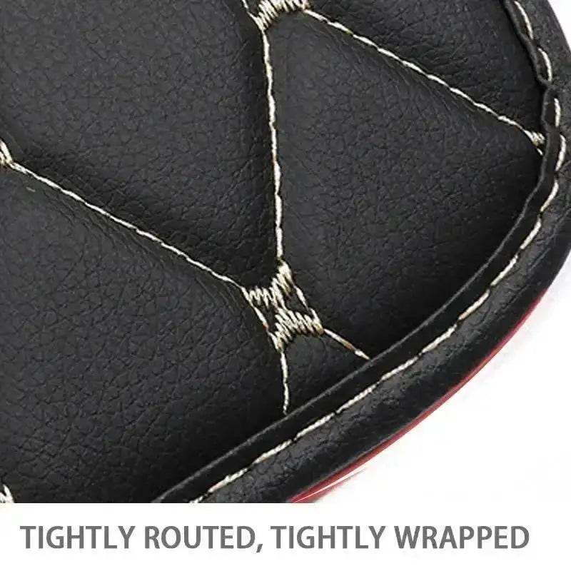 Black Car Seat Protector Pad with Red Stitching - GiFTiFY