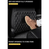 Black Car Seat Protector Pad with Red Stitching - GiFTiFY