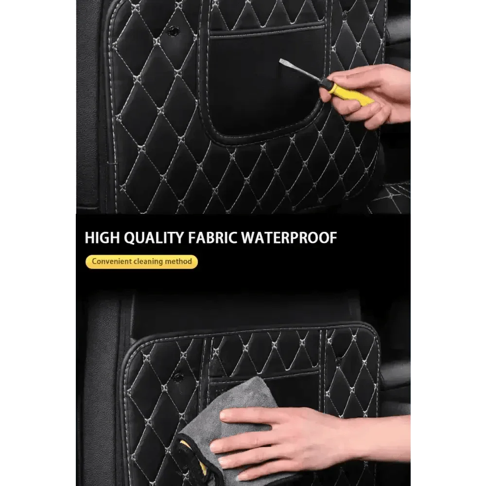 Black Car Seat Protector Pad with Red Stitching - GiFTiFY