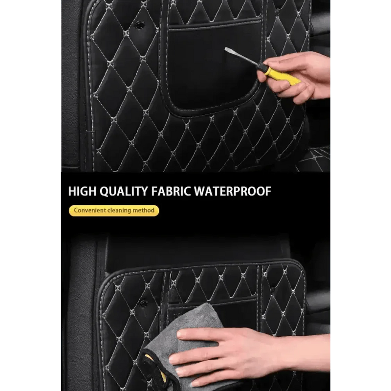 Black Car Seat Protector Pad with Red Stitching Car seat cover by DSERS