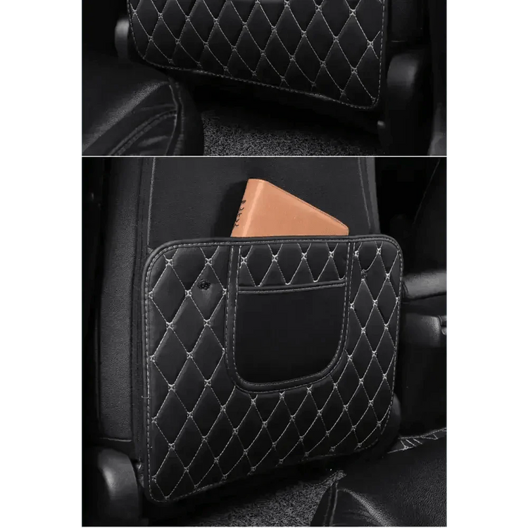 Black Car Seat Protector Pad with Red Stitching - GiFTiFY