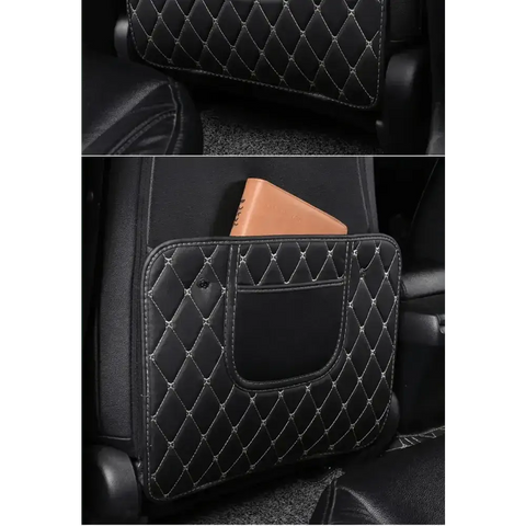 Black Car Seat Protector Pad with Red Stitching - GiFiFY