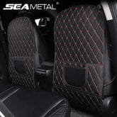 Black Car Seat Protector Pad with Red Stitching - GiFTiFY