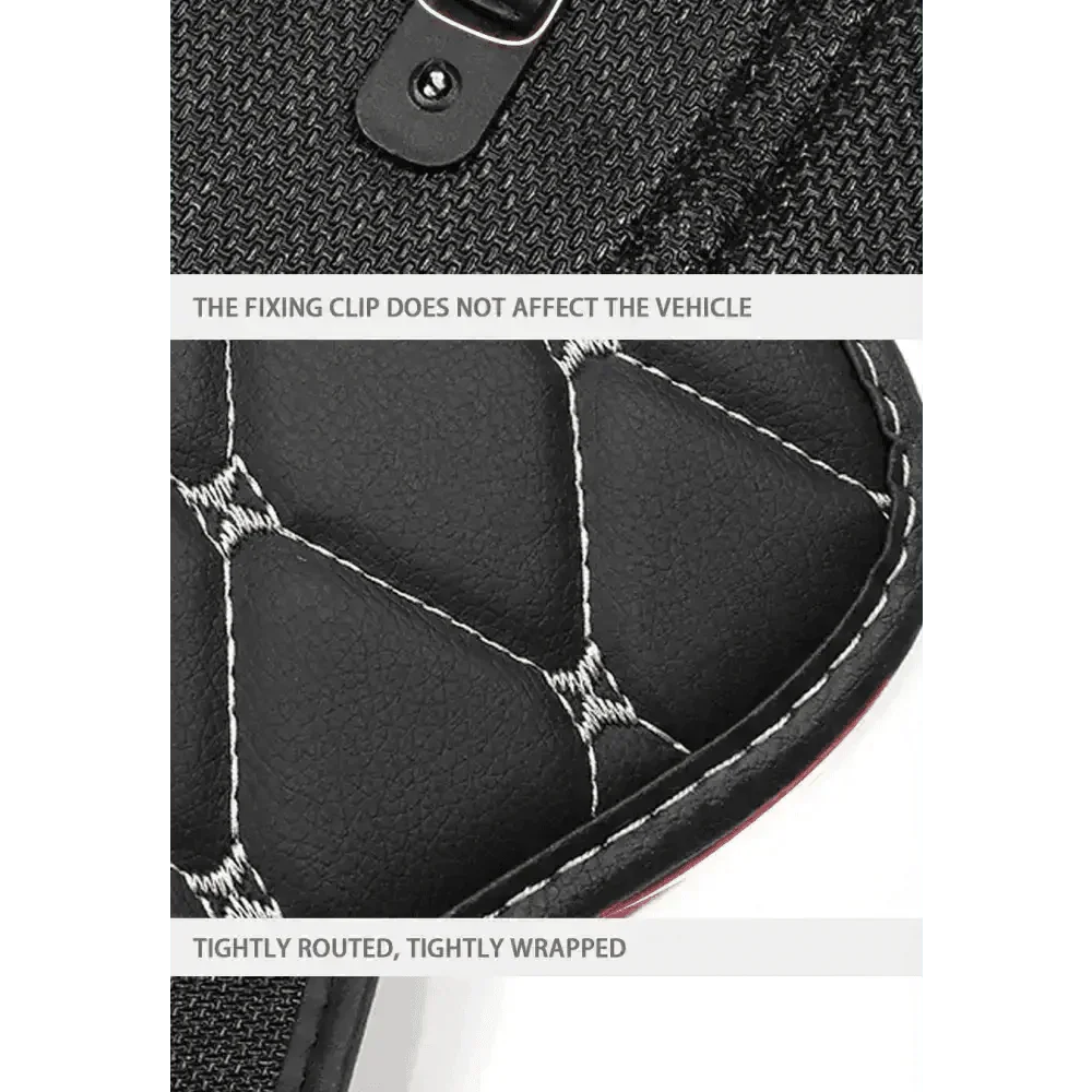 Black Car Seat Protector Pad with Red Stitching - GiFTiFY