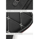 Black Car Seat Protector Pad with Red Stitching - GiFTiFY