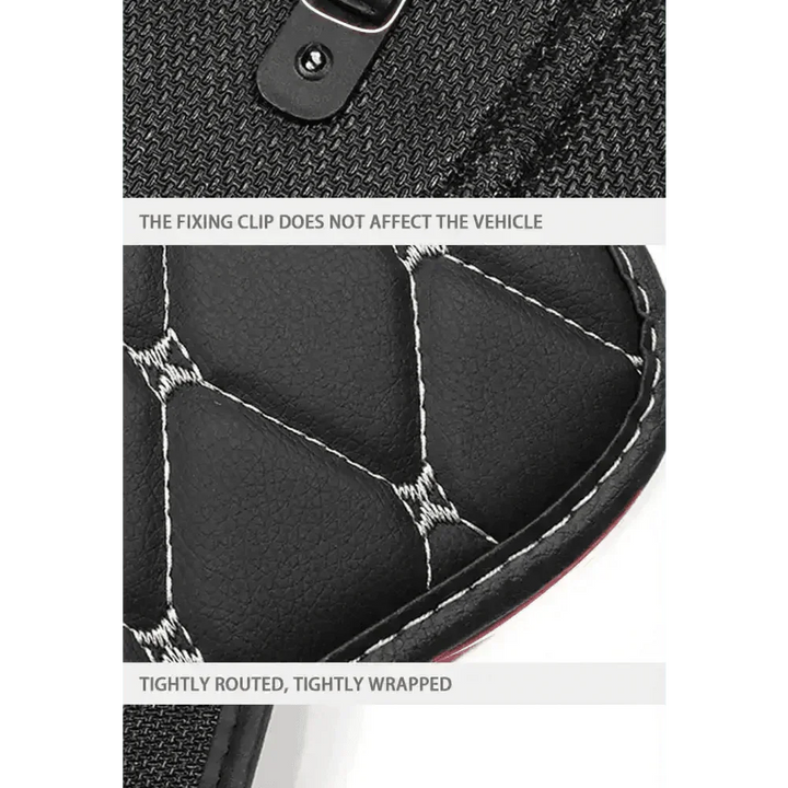 Black Car Seat Protector Pad with Red Stitching - GiFTiFY