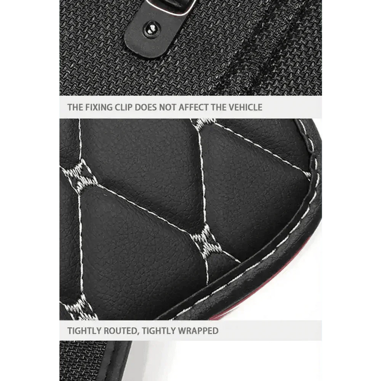 Black Car Seat Protector Pad with Red Stitching - GiFTiFY