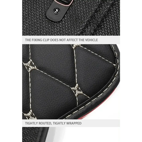 Black Car Seat Protector Pad with Red Stitching - GiFiFY