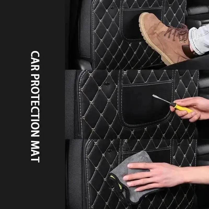 Black Car Seat Protector Pad with Red Stitching - GiFTiFY