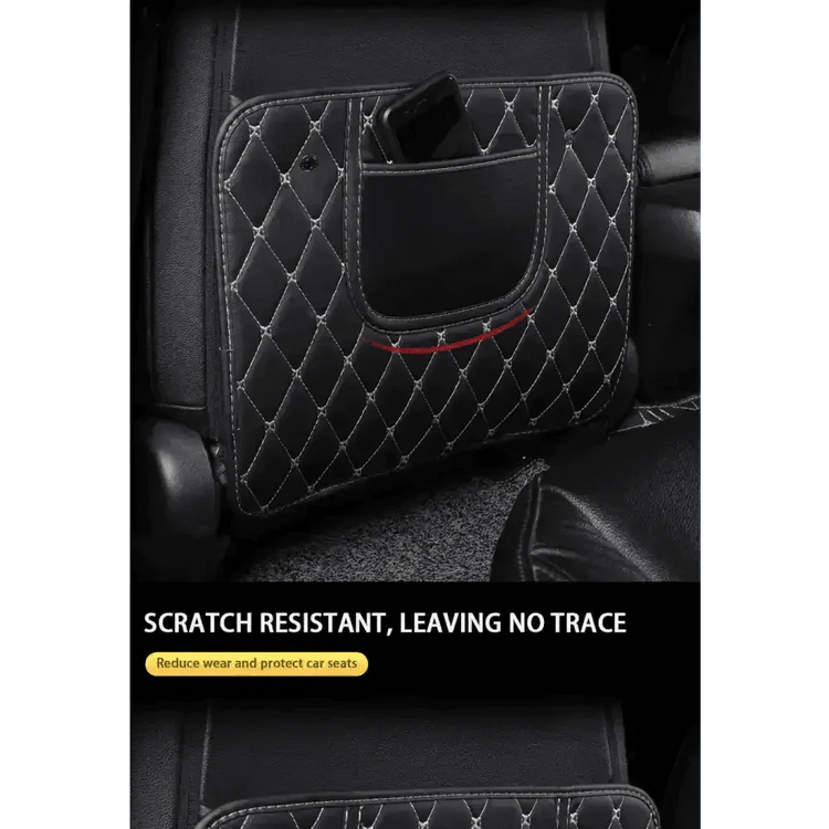 Black Car Seat Protector Pad with Red Stitching - GiFTiFY