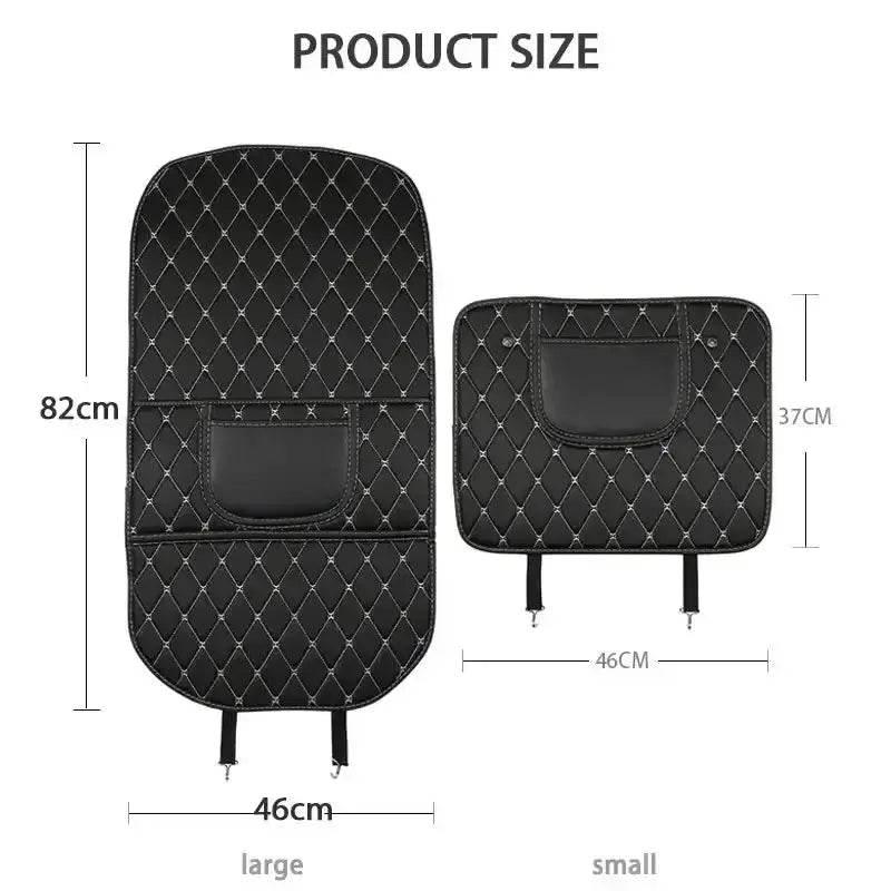 Black Car Seat Protector Pad with Red Stitching Car seat cover by DSERS