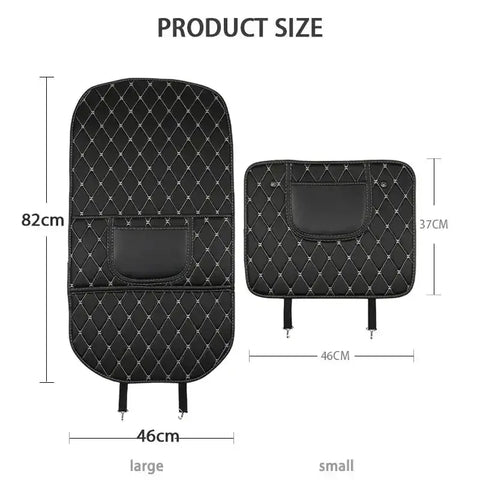 Black Car Seat Protector Pad with Red Stitching - GiFiFY