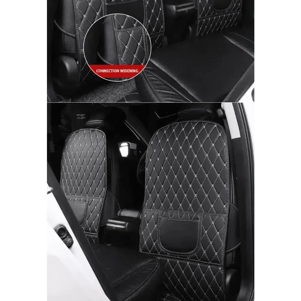 Black Car Seat Protector Pad with Red Stitching - GiFTiFY