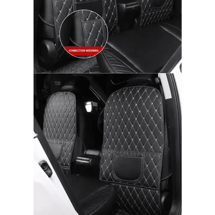 Black Car Seat Protector Pad with Red Stitching - GiFTiFY