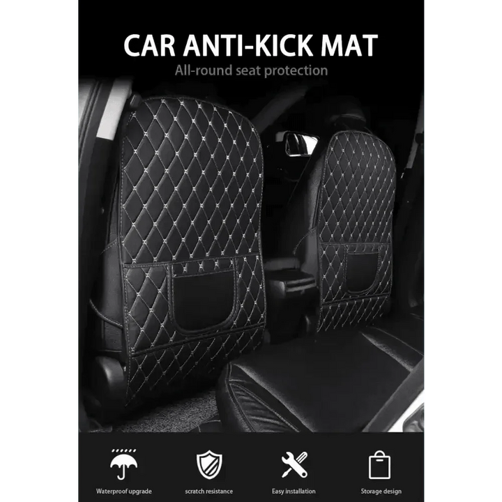 Black Car Seat Protector Pad with Red Stitching - GiFTiFY